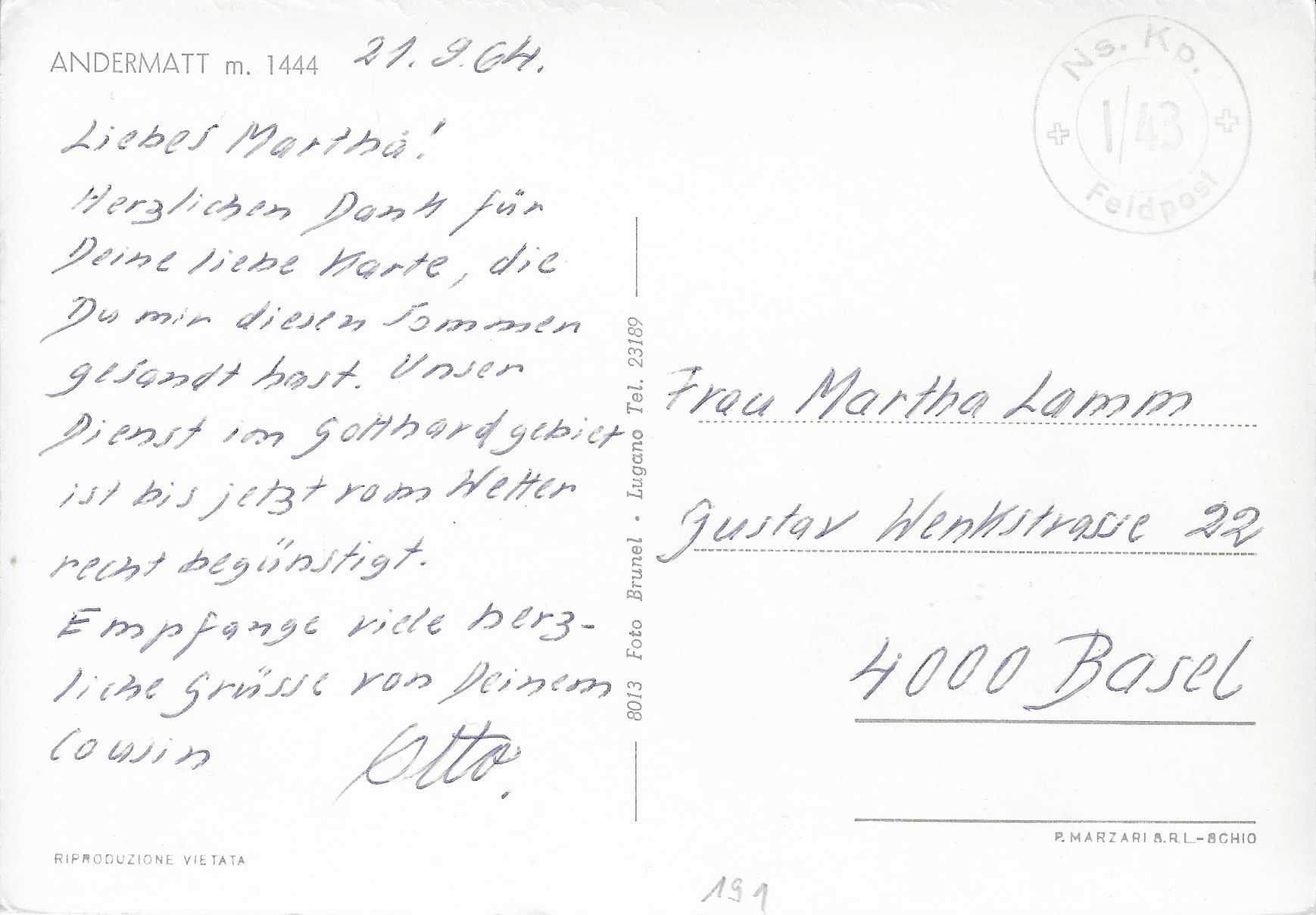 Cartoline postali: Andermatt – Usato da Rothrist venduto da Stranglehold 1