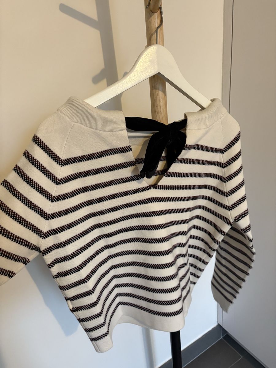 Maje Pullover & Sweatshirts: Maje Pullover gestreift Groesse 1/S mit Schleife neu – Gebraucht aus Genève von ane_dr7w 3