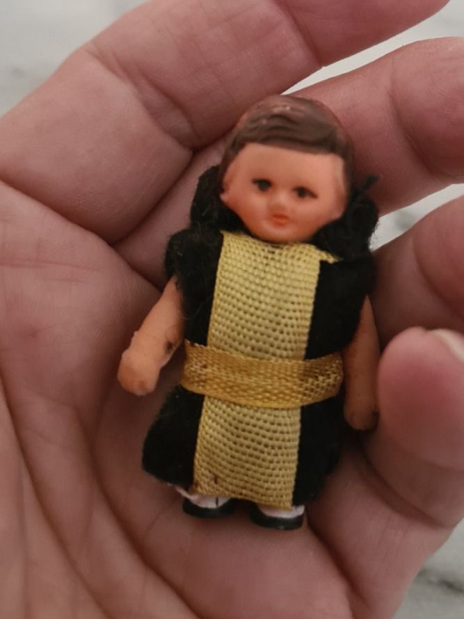 Bambole: Antikes Mini Püppchen Gummi Münchner Kindl, 1950, 5 cm – Usato da Winterthur venduto da bibummi 1