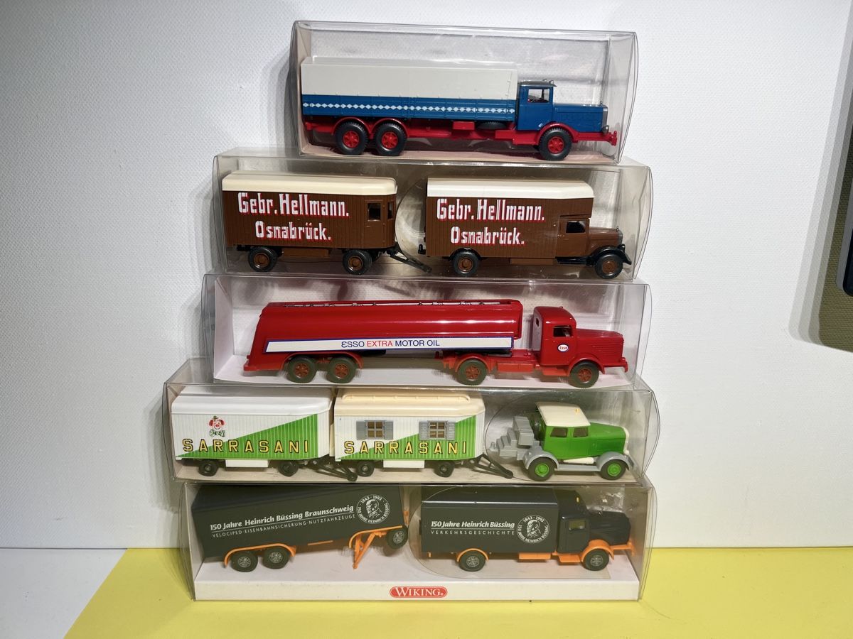Wiking Modellini d'auto: Konvolut Wiking Oldtimer LKWs in 1/87 – Nuovo (secondo la descrizione) da Weinfelden venduto da Kammerflimmern