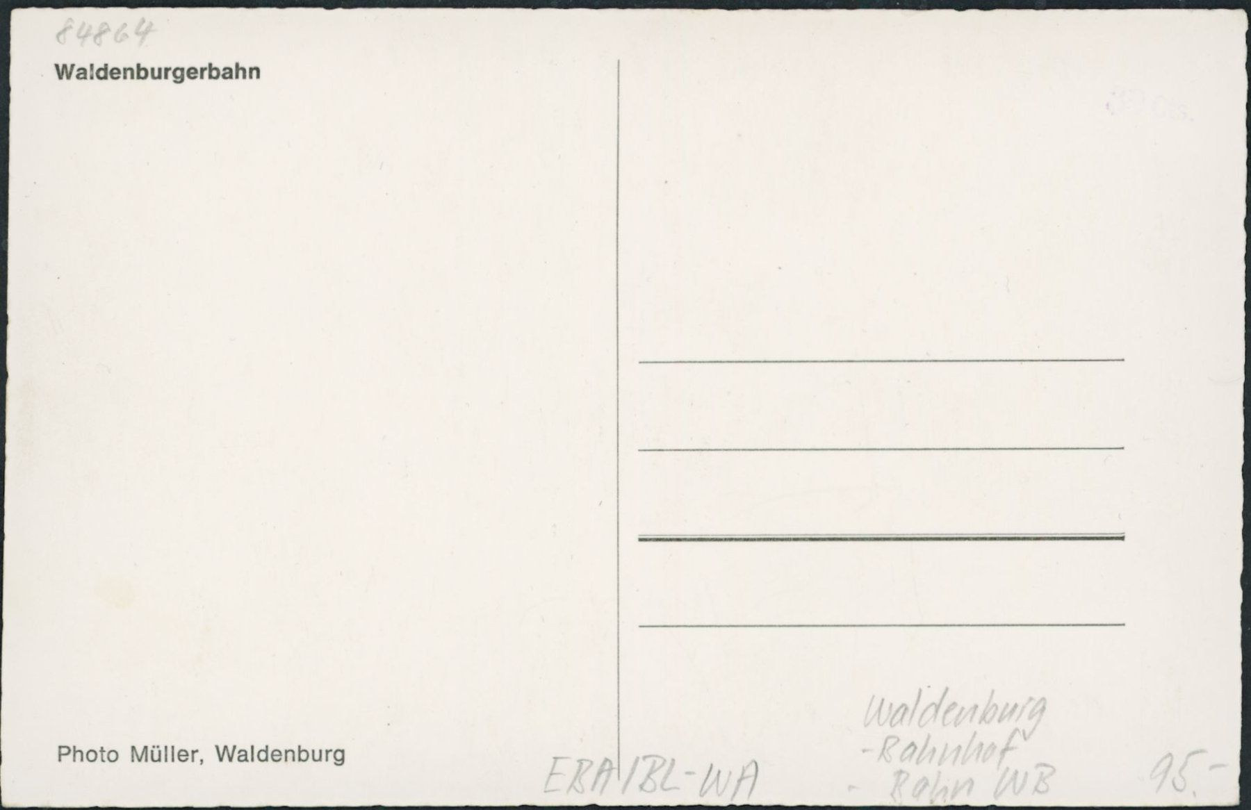 Ansichtskarten: BL Waldenburg - Bahnhof - Bahn WB – Neu (gemäss Beschreibung) aus Schindellegi von Jonathan77 1