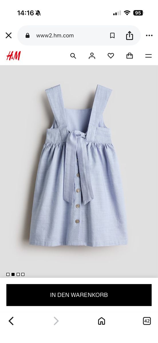 H&M Vestiti & Gonne: H&M Sommerkleid, hellblau, Grösse 134, neu – Nuovo e nell'imballaggio originale da Hausen AG venduto da kam_7mp5 1