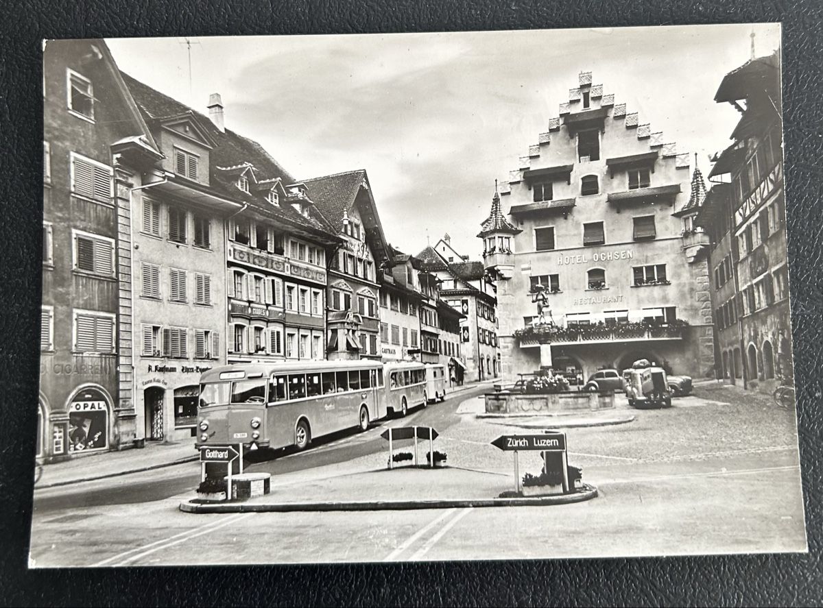 Cartoline postali: Zug Kolinplatz mit Bus selten  – Usato da Horw venduto da Tellbub