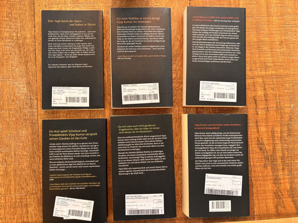Libri: Sunil Mann Krimis: Spannung pur! – Usato da Zürich venduto da summertime01 1