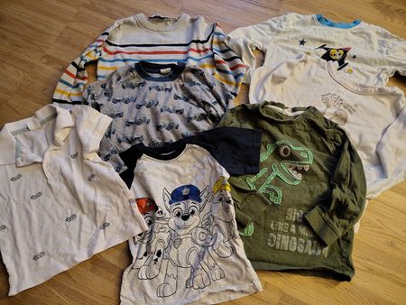 Kinder Kleiderpaket, Gr. 98, 7 T-Shirts, Langarmshirts