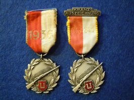 2 Schützenmedaillen 1936 und 1948- Amtsschiessen N.S.Th.