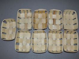 9 Körbli aus Holz Handarbeit