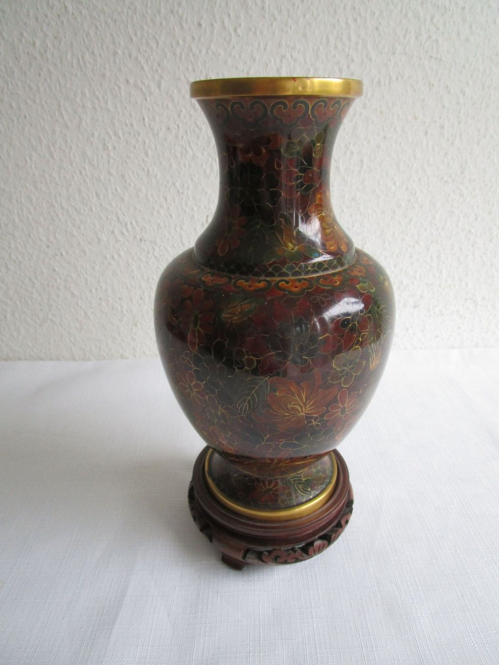 Vasi & Recipienti: Chinesische Cloisonnée Vase mit Sockel – Usato da Binningen venduto da Oldfashion 1
