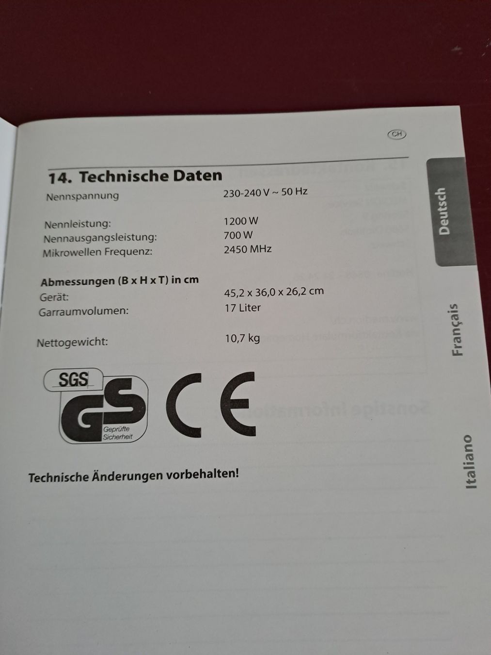 Küchengeräte: Mikrowellenherd  Studio – Gebraucht aus Reitnau von Moduss44 4
