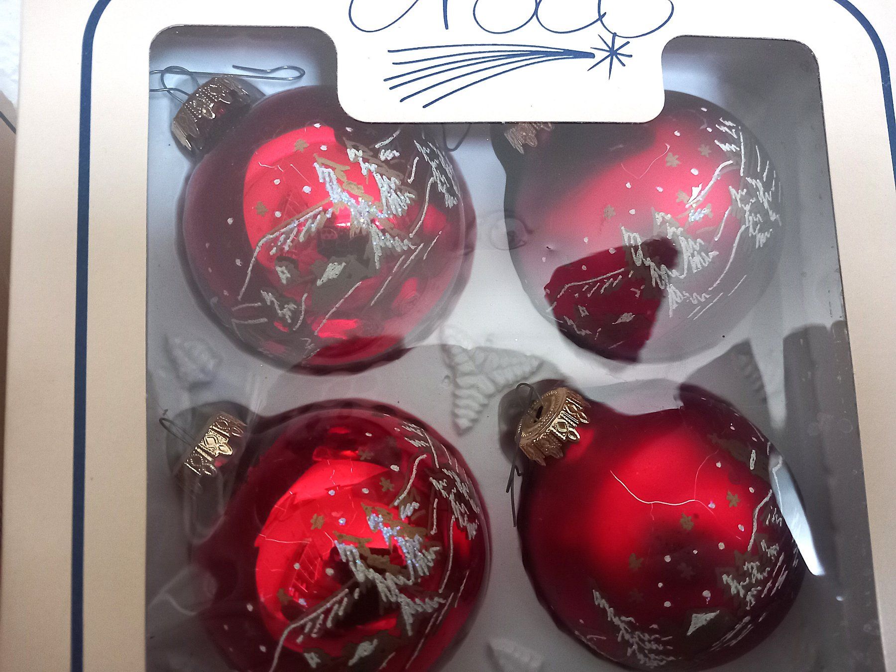Alle Dekorationen: 14 rote + orange Weihnachtsbaumkugeln – Gebraucht aus Lindau von san_kg2j 3
