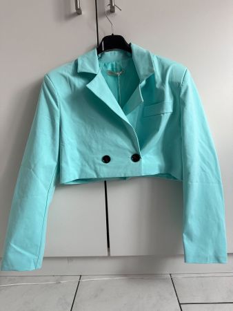 Crop Blazer New Collection - Türkis - Grösse ca. 38/40