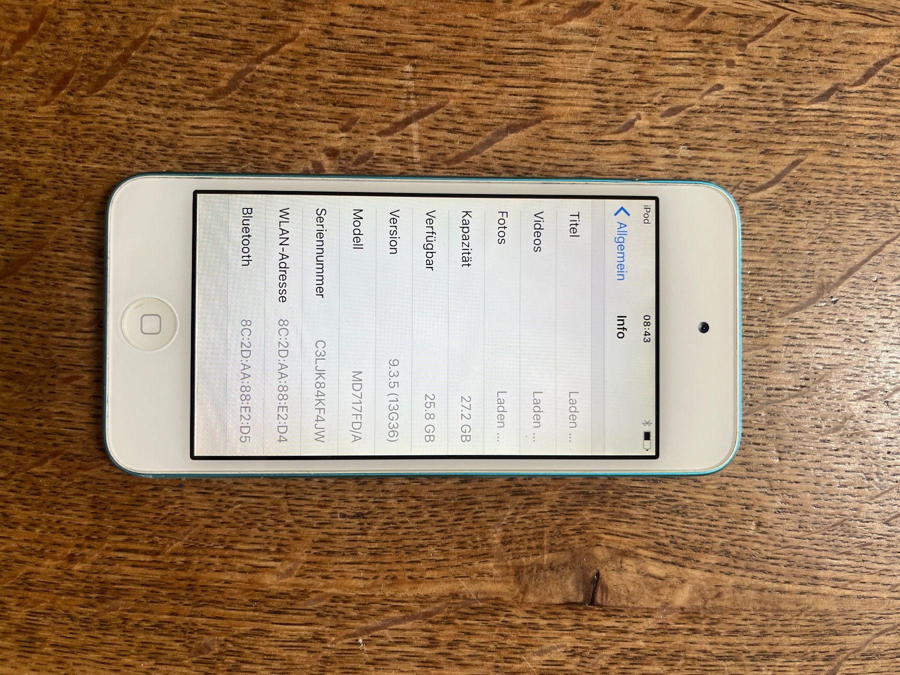 Apple Tragbarer Mediaplayer: Apple iPod Touch blau – Gebraucht aus Detligen von laurinschnyder 3