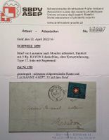 #15 II, RARITÄT SPÄTE VERWENDUNG: LAUSANNE 1851 BRIEF ATTEST
