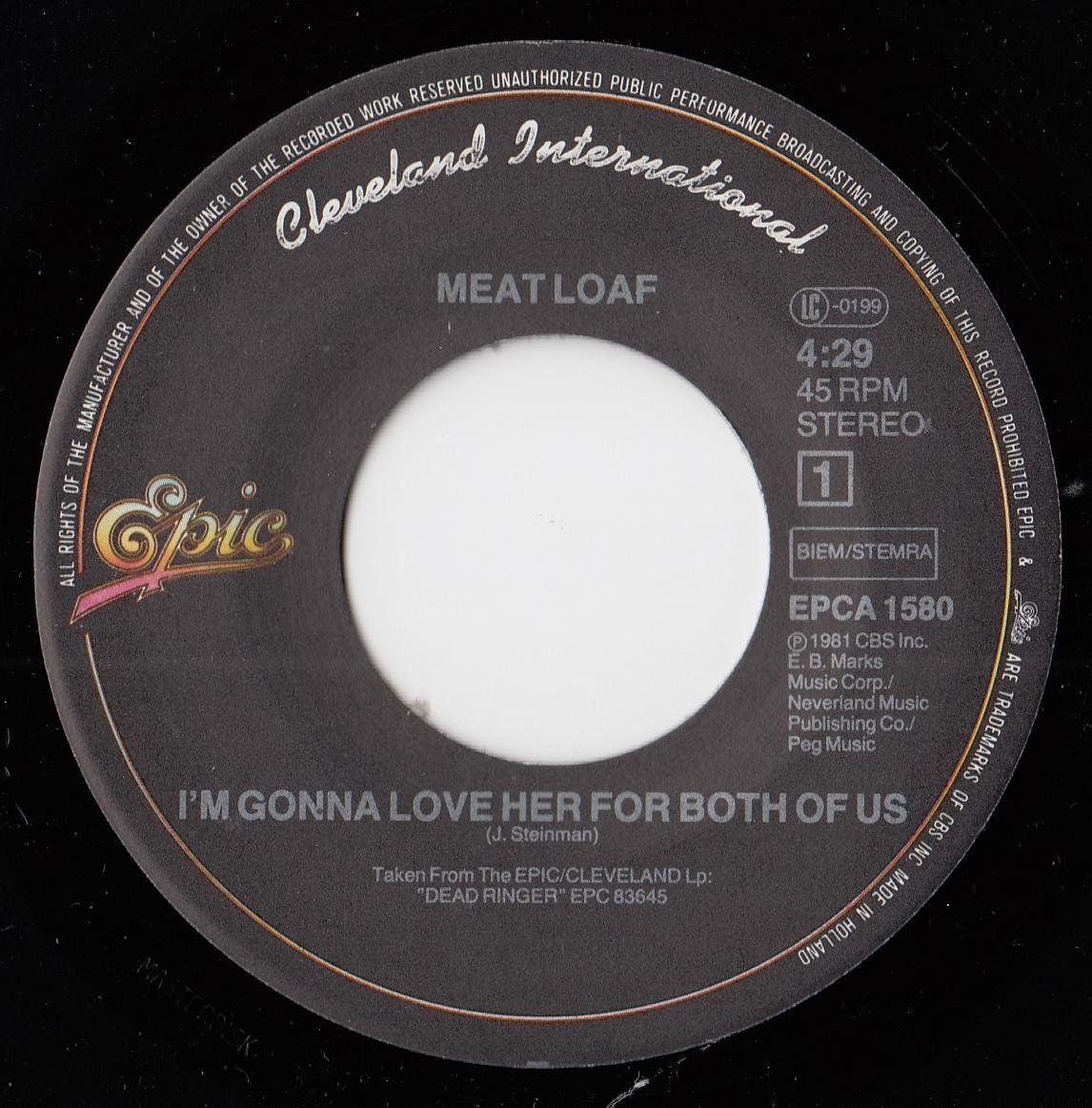 Dischi in vinile: Meat Loaf Vinyl Single von 1981 – Usato da Volketswil venduto da Abcrecords 2