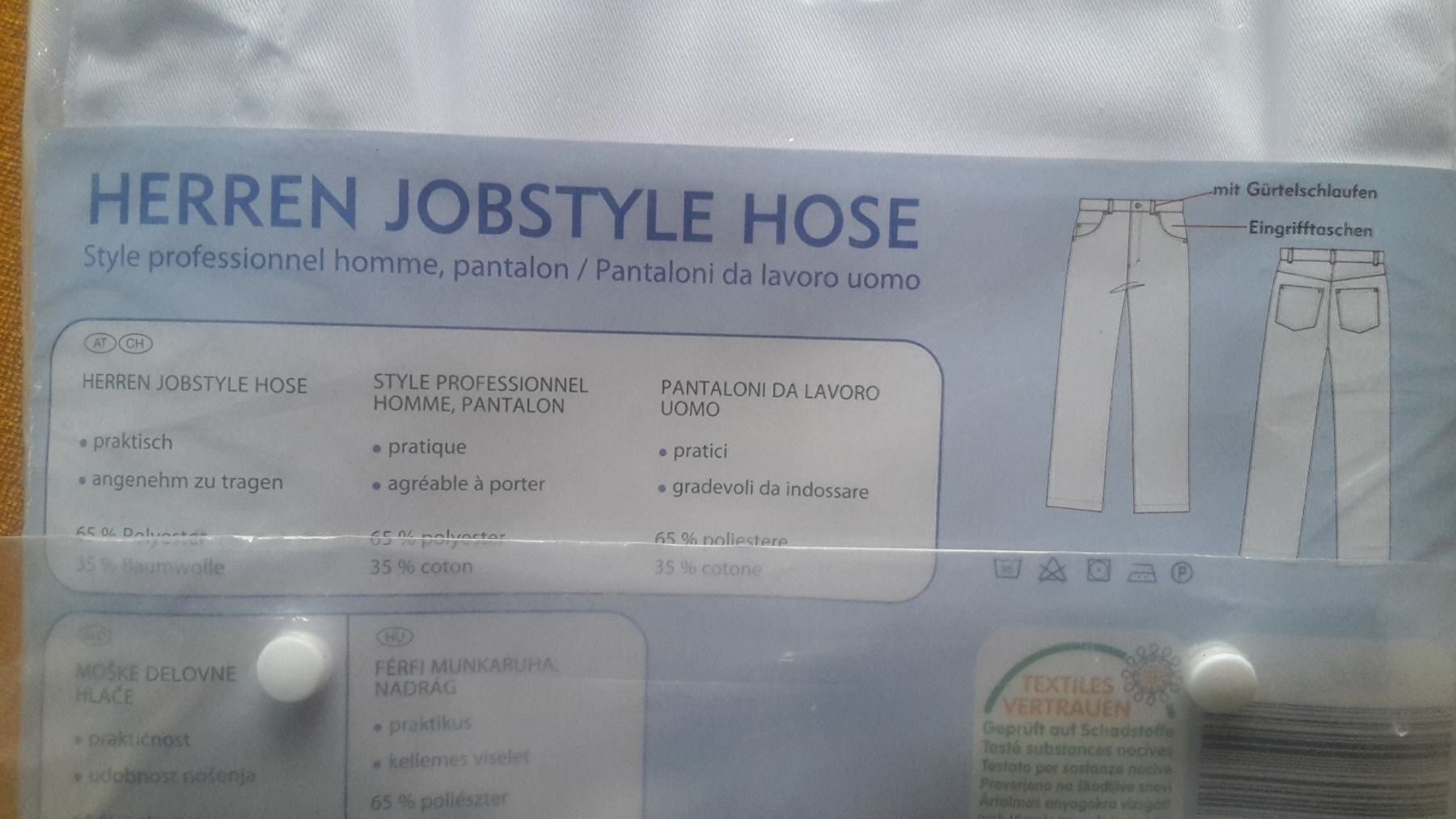 Hosen: Maler/Jobstyle  Hosen weiss, – Neu und originalverpackt aus Achseten von Wenggi 2