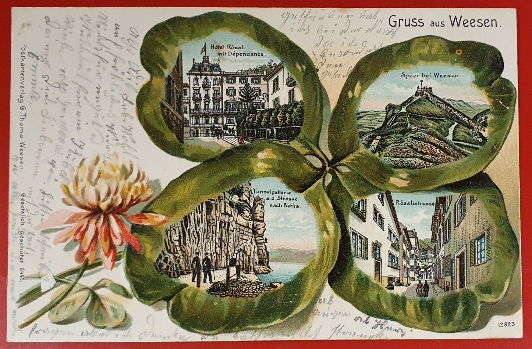 Cartoline postali: Gruss aus Weesen 1906 – Usato da Kreuzlingen venduto da Rschweiz1