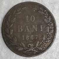 Romania, 10 Bani Münze 1867