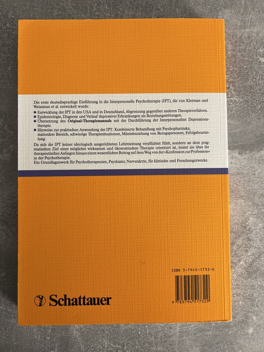 Bücher: Interpersonelle Psychotherapie - Originaltherapiemanual – Neu (gemäss Beschreibung) aus Schaffhausen von azo_k6th 1
