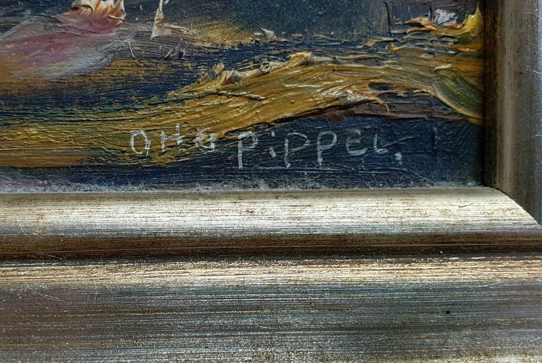Dipinti: Gemälde Tableau Painting Otto Pippel Berner Ober Eiger Mönch – Usato da Tüscherz-Alfermée venduto da Newpad 4