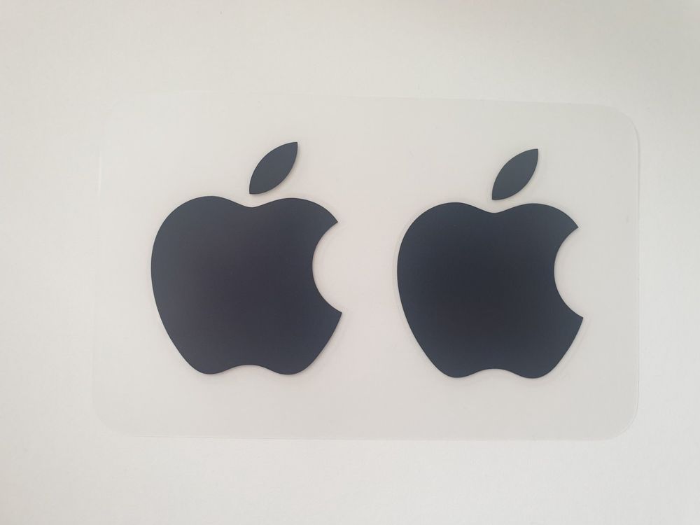 Apple sticker schwarz
