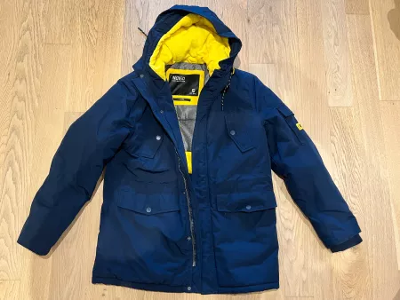 Winterjacke Indigo blau mit Kapuze Grösse XL gebraucht