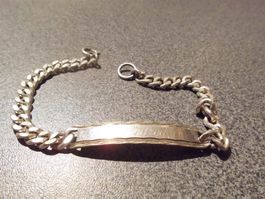 Armband silberfarbig, eingraviert Andrea