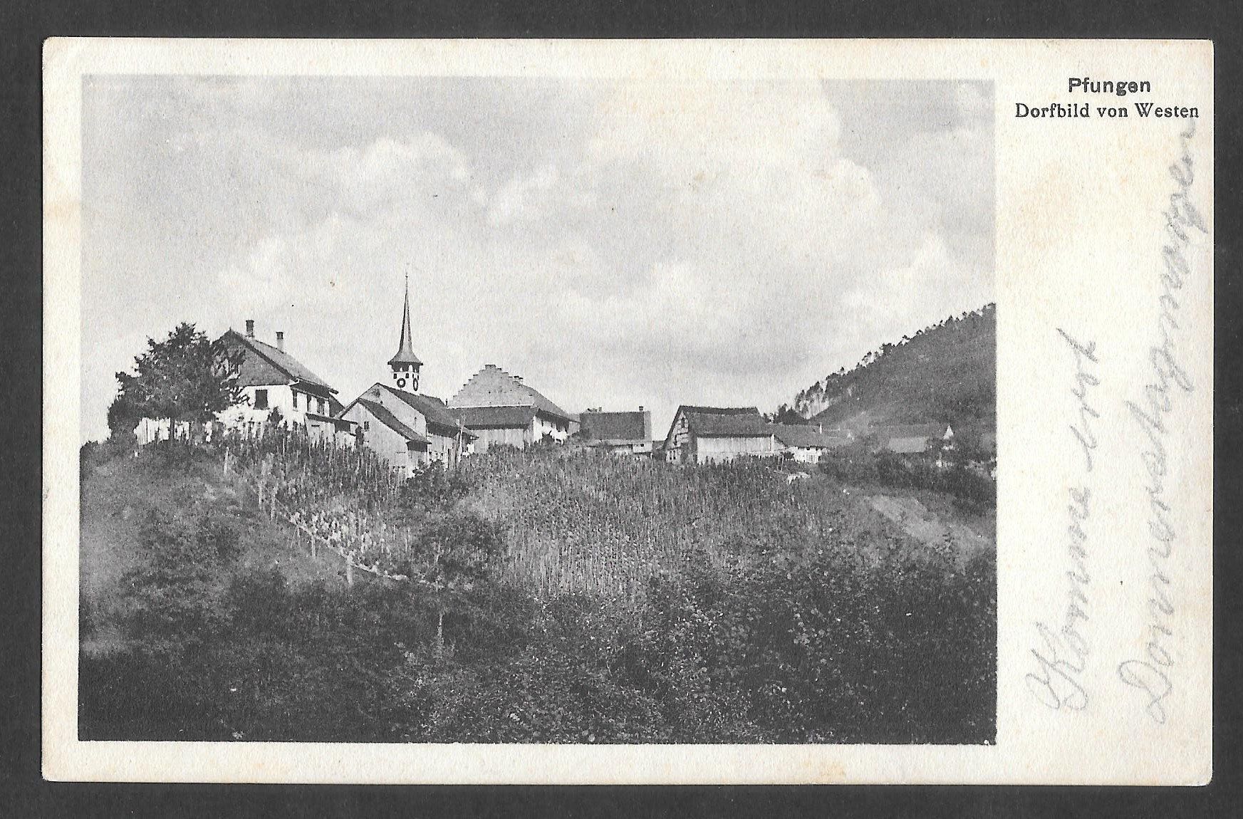 Cartoline postali: Pfungen Dorfbild von Westen – Usato da Olten venduto da clotaldi