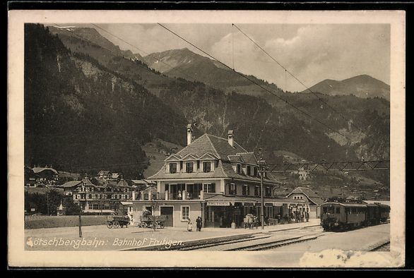 Cartoline postali: Frutigen, Bahnhof auf der Lötschbergbah – Usato da Berlin venduto da bartko-reher