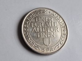 5 Franken Eidg. Schützenfest 1939 Luzern Unz.