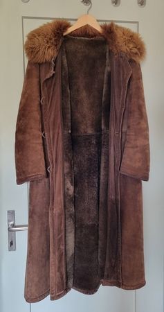 Toller, schicker LAMMFELLMANTEL cognac brau Gr. M/L - 38/40