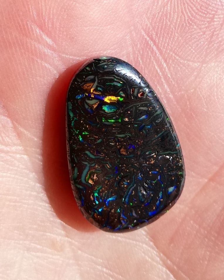 Pietre preziose: Mystischer Koroit Matrix Boulder Opal aus Australien – Nuovo e nell'imballaggio originale da Bärau venduto da thunja 3