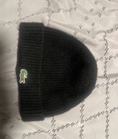 Schwarze Lacoste Wollmütze