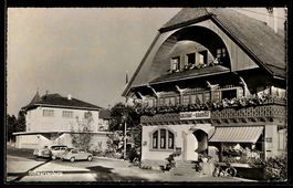AK Schwarzenburg, Gasthof Bahnhof, Strassenansicht