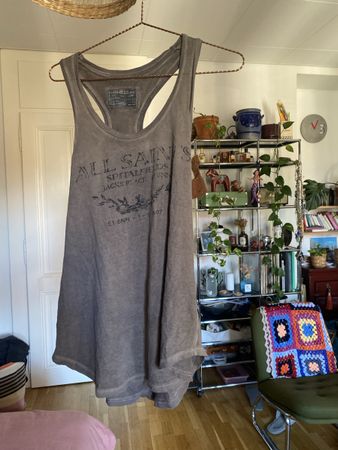 Débardeur All Saints gris chiné, Size 10, parfait été