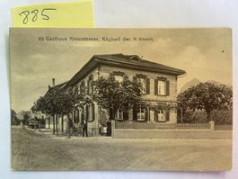 alte Ansichtskarte Gasthaus Kreuzstrasse Kägiswil