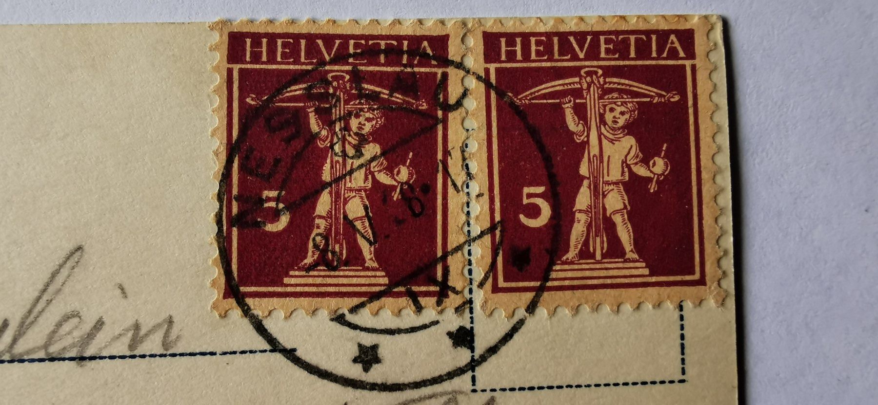Cartoline postali: Postkarte 1928 – Usato da Aadorf venduto da Chnorli-Furz 2
