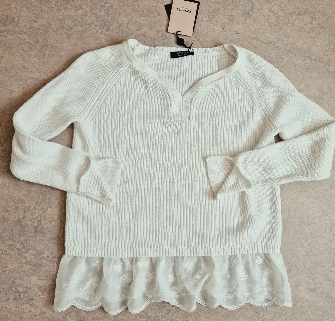 Twinset Maglioni & Felpe: TWINSET SIMONA BARBIERI PULLOVER PULLI XS 34 SPITZE,  TOP – Nuovo (secondo la descrizione) da Elsau venduto da the-colorful-side