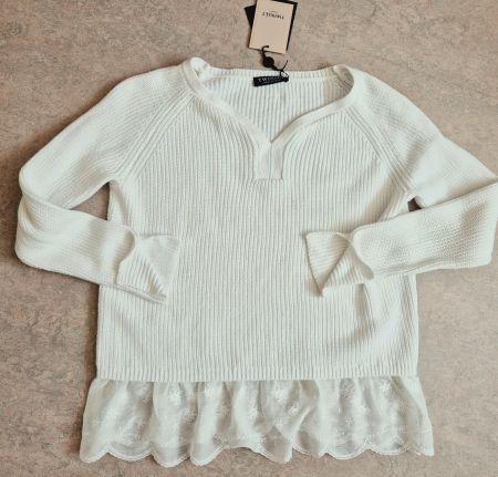 TWINSET SIMONA BARBIERI PULLOVER PULLI XS 34 SPITZE,  TOP