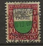 PRO JUVENTUTE 1919 10 Rp. Wappen Waadt