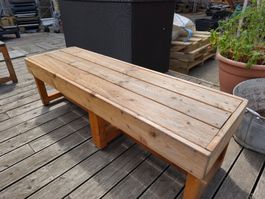 schoene Holzbank gross 160x45xh51
