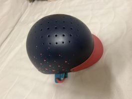 Reithelm Fouganza blau rosa Grösse S/M gebrauchter Zustand