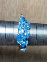 Blautopas 💎✨ 925 Silber vergoldet S117