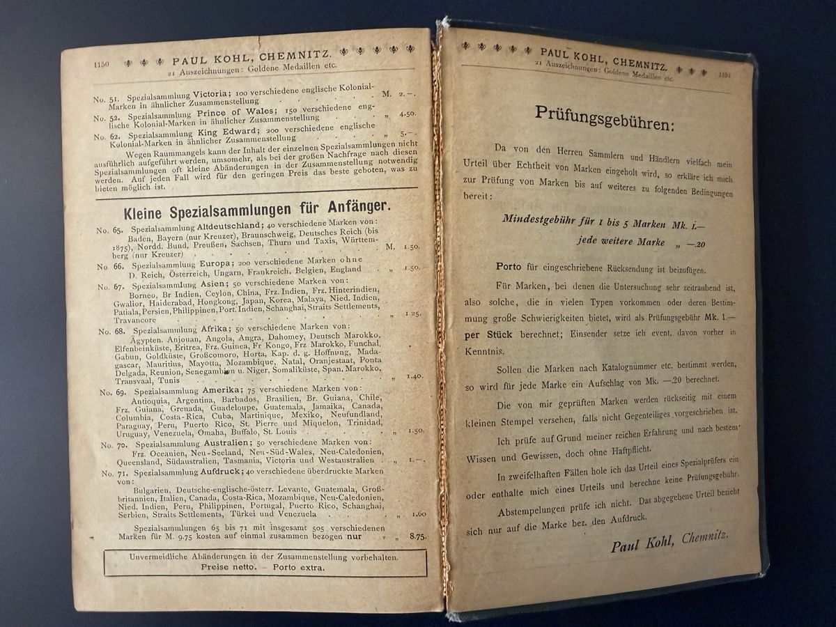 Tutti i francobolli: Paul Kohl Freimarkenkatalog von 1906 – Usato da Birmenstorf AG venduto da Pat_roll 4
