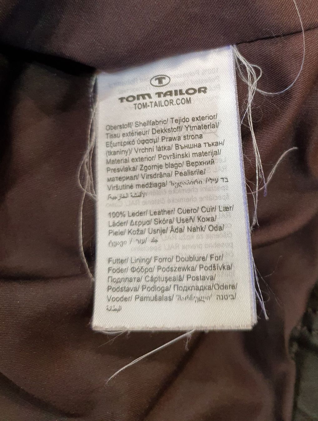 Tom Tailor Giacche: Wunderschöne braune Lederjacke von Tom Tailor, Grösse L – Usato da Hellsau venduto da Stina1978 2