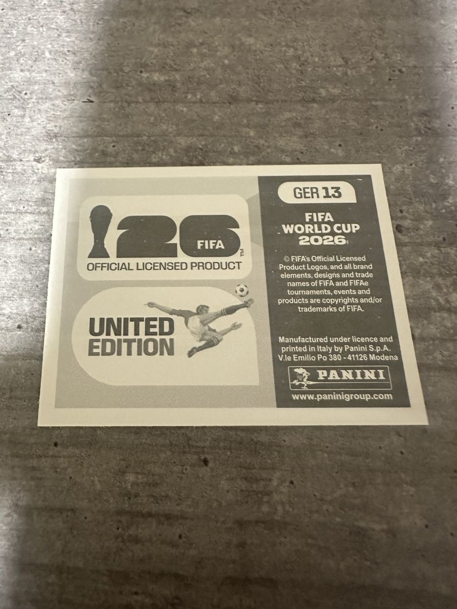 Panini Sammelbilder & Trading cards: GER 13 , FIFA WORLD CUP 2026 PANINI  – Neu (gemäss Beschreibung) aus Frauenfeld von 1PegPeg1 1