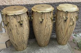 LP Galaxy Conga-Set (3er-Set) Edles Eschenholz, Top-Zustand