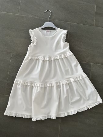Il Gufo Sommerkleid, weiss, Grösse 8 Jahre, Top Zustand! (56