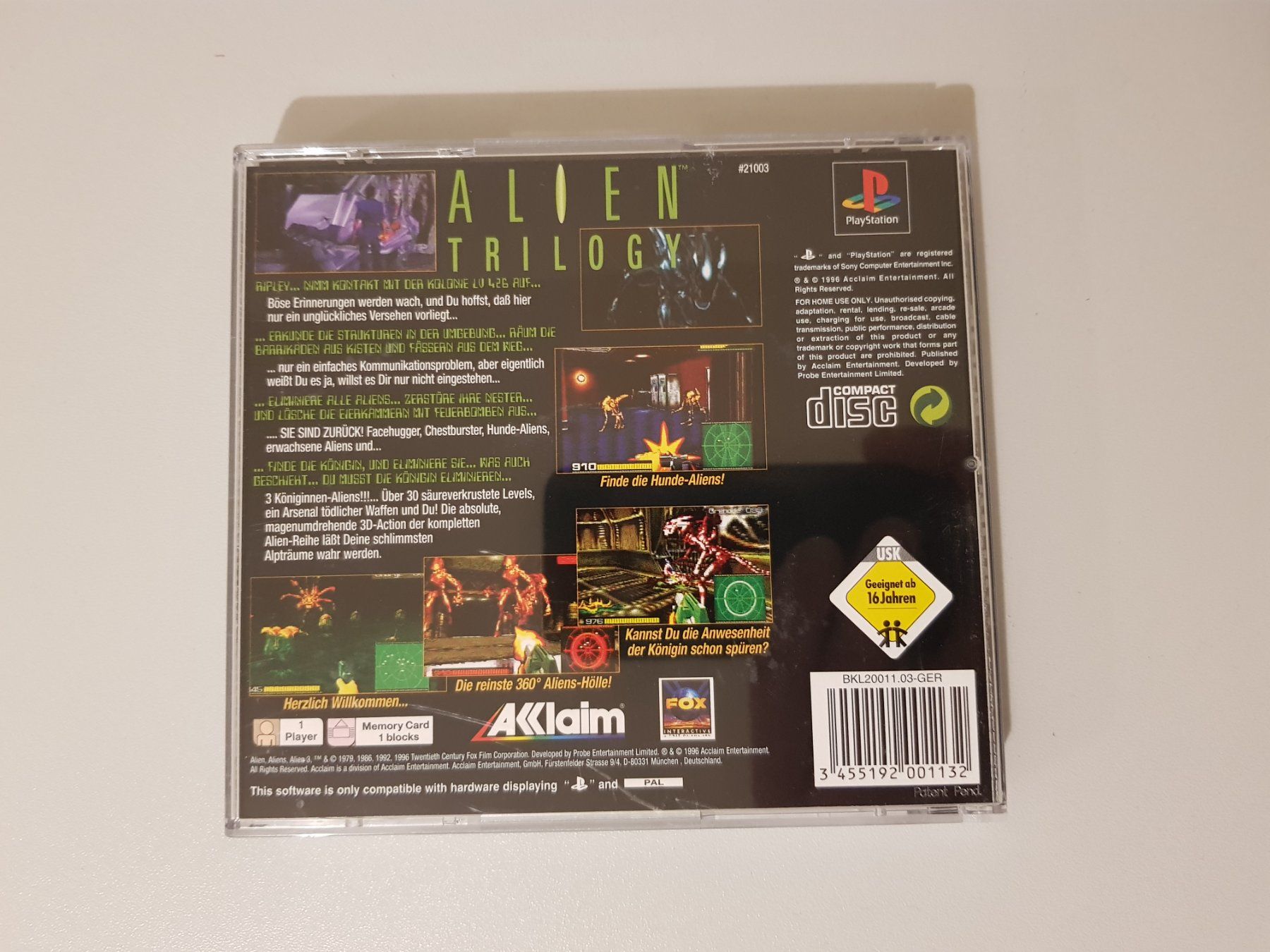 Sony Spiele: Alien Trilogy /PS1 – Gebraucht aus Münchenstein von  2