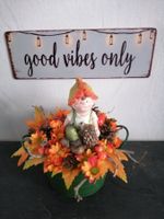 🍂Herbstzauber Gesteck  im Henkeltopf good vibes only