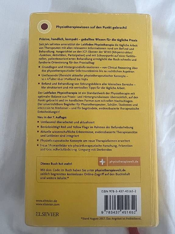 Libri: Leitfaden Physiotherapie 7. Auflage – Usato da Horgen venduto da Ram78 1